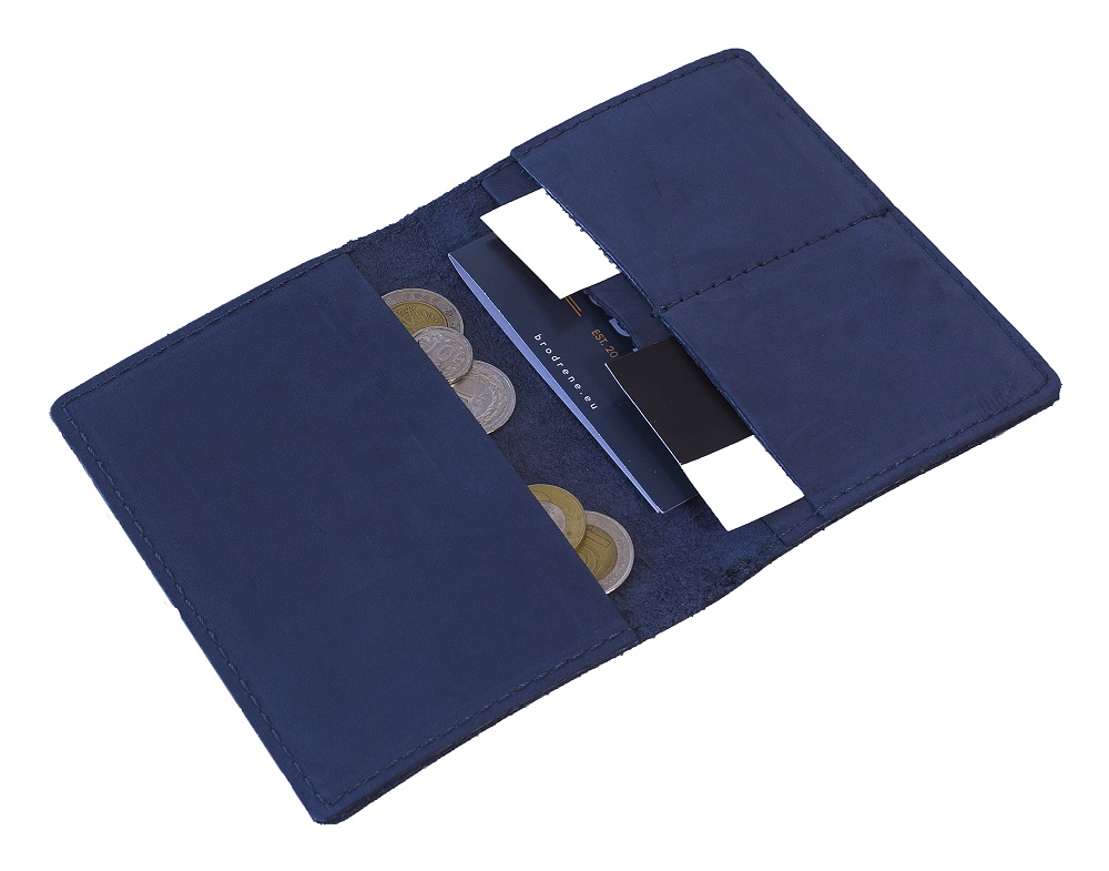 Skórzany Cienki Portfel Slim Wallet Brodrene SW-01