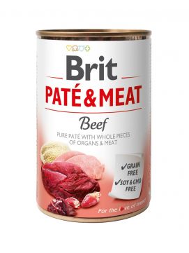 Brit Pate & Meat Dog Beef WOŁOWINA 400g DARMOWA DOSTAWA od 95zł +DO 3% ZWROTU W PROGRAMIE LOJALNOŚCIOWYM PATE-400-BEEF