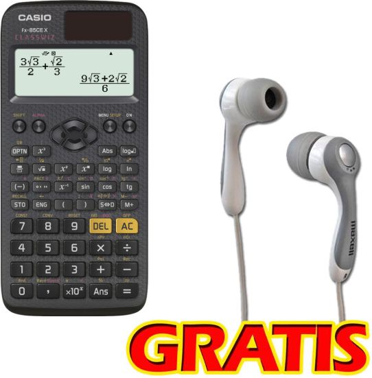 Kalkulator Casio FX 85 CE X + słuchawki Maxell
