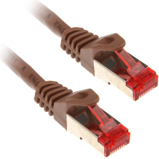 InLine 10m Cat.6 kabel sieciowy 1000 Mbit RJ45 - brązowy 76400K