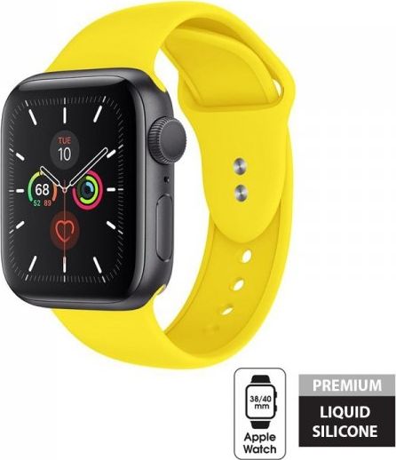 Crong Crong Liquid Band - Pasek do Apple Watch 38/40 mm żółty