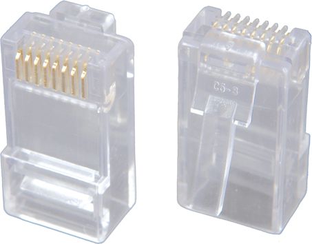 Solarix modular plug 8p8c CAT6 folded, unshielded, for wire KRJ45/6SLD-100 KRJ45/6SLD100
