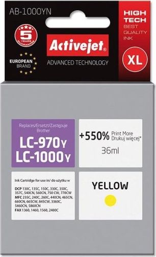 Tusz Activejet zamiennik do Brother LC1000Y/AB-1000YN nr 970Y