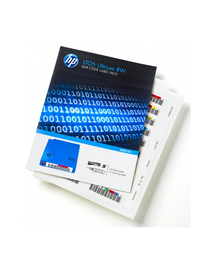 Kody kreskowe do automatyzacji pracy taśm HP LTO5 Ultrium RW 110szt Q2011A