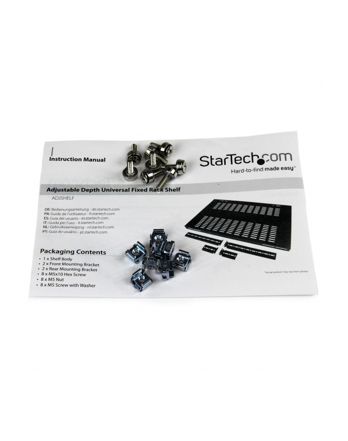 StarTech.com ADJUSTABLE DEPTH FIXED SHELF IN