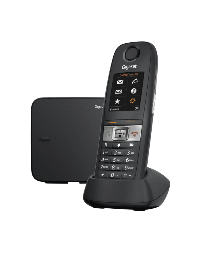 Gigaset E630 Telefon w systemie DECT Nazwa i identyfikacja dzwoniącego Czarny