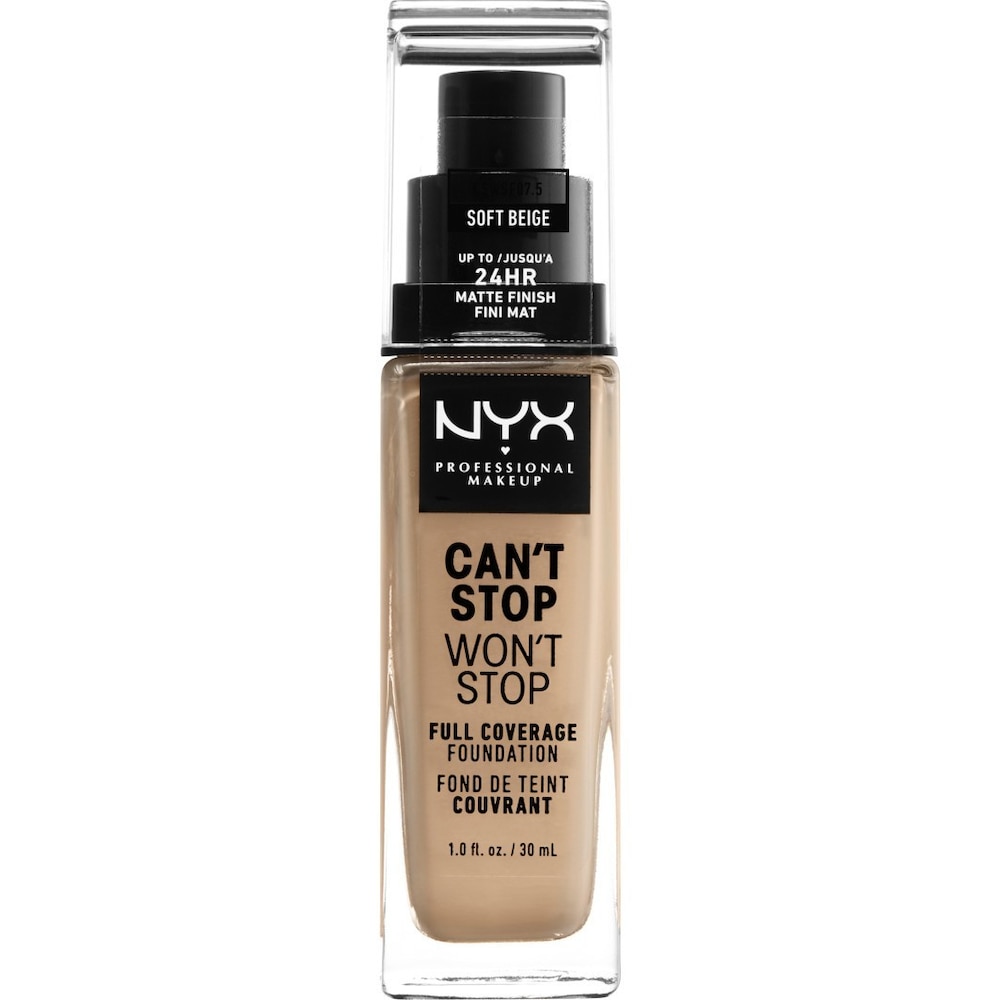 NYX Professional Makeup Professional Makeup - CAN'T STOP WON'T STOP - FULL COVERAGE FOUNDATION - Podkład do twarzy - SOFT BEIGE NYXCPTW-DOTW-02