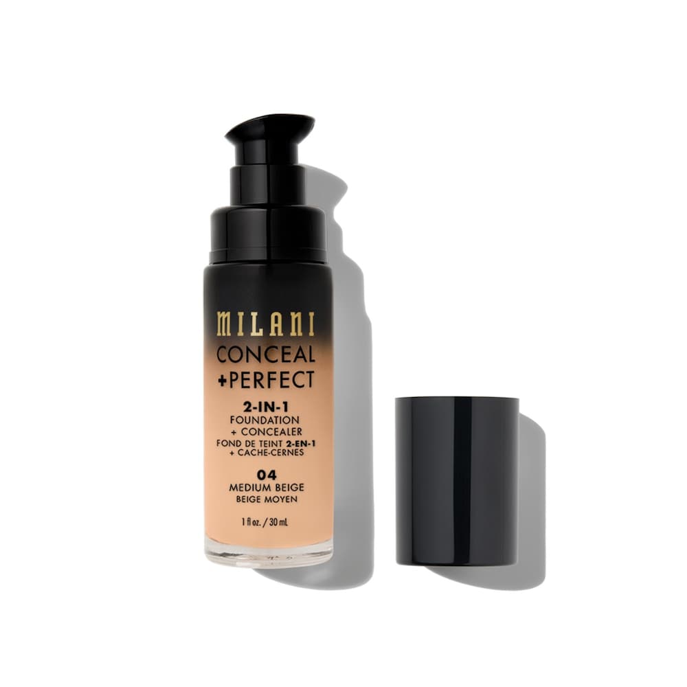 Milani Conceal + Perfect 2 in 1 Foundation + Concealer, podkład kryjący 2 w 1, podkład + korektor, medium beige 717489700047