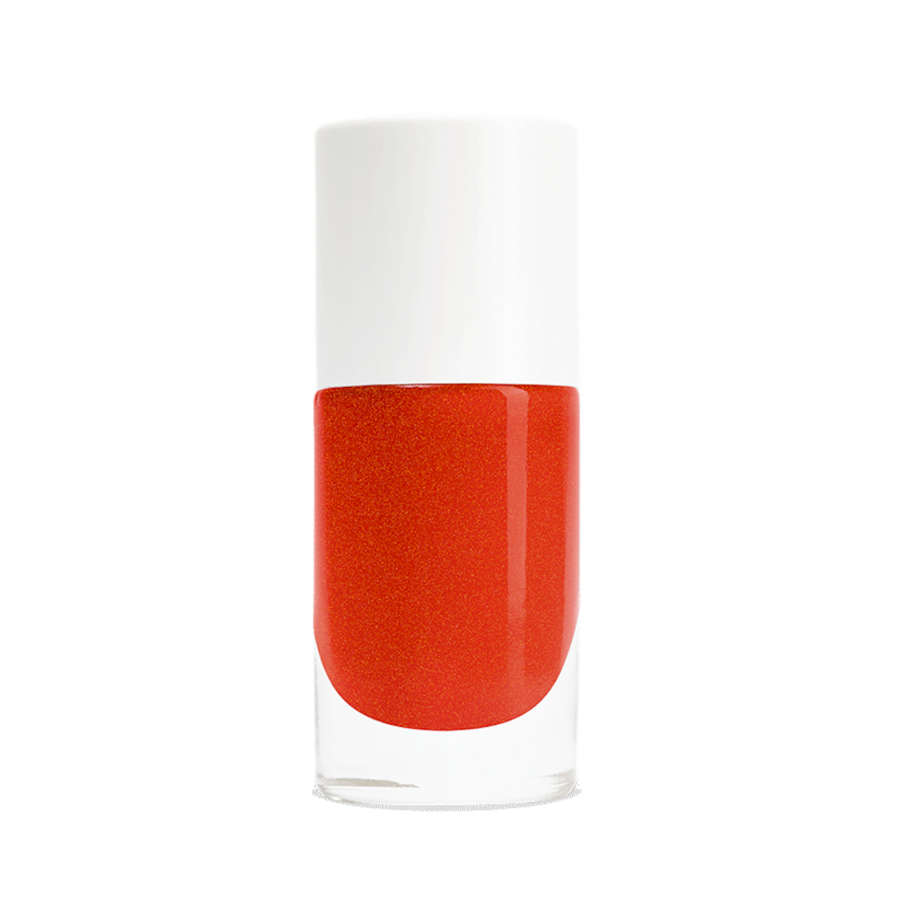 Nailmatic Nailmatic bezwonny lakier do paznokci na bazie wody CZERWONO-POMARAŃCZOWY Z POŁYSKIEM Capucine Lakier do paznokci 8ml