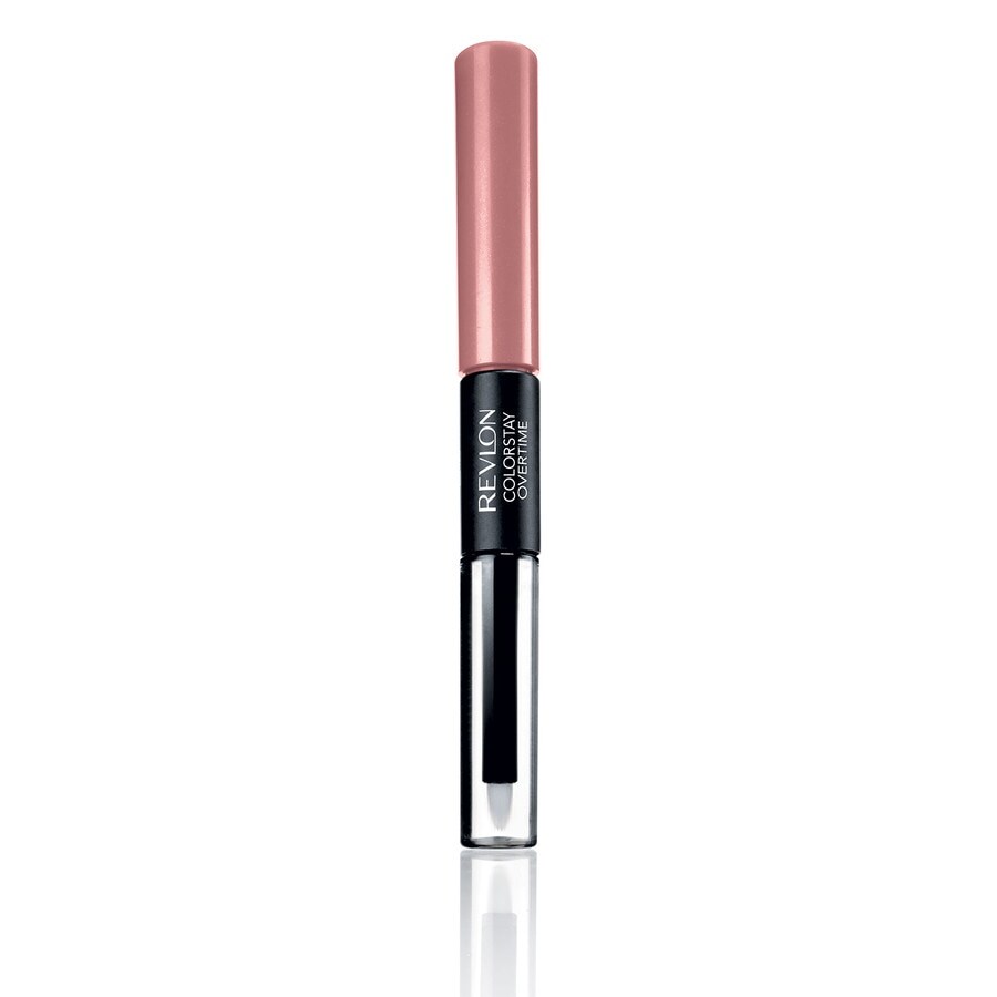 Revlon ColorStay Over Time Liquid Lip Color + Top Coat błyszczyk do ust + utrwalacz 350 Bare Maximum 2+2ml
