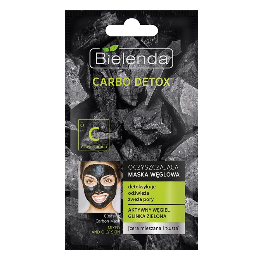 Bielenda Carbo Detox Maska węglowa oczyszczająca do cery mieszanej i tłustej 8g