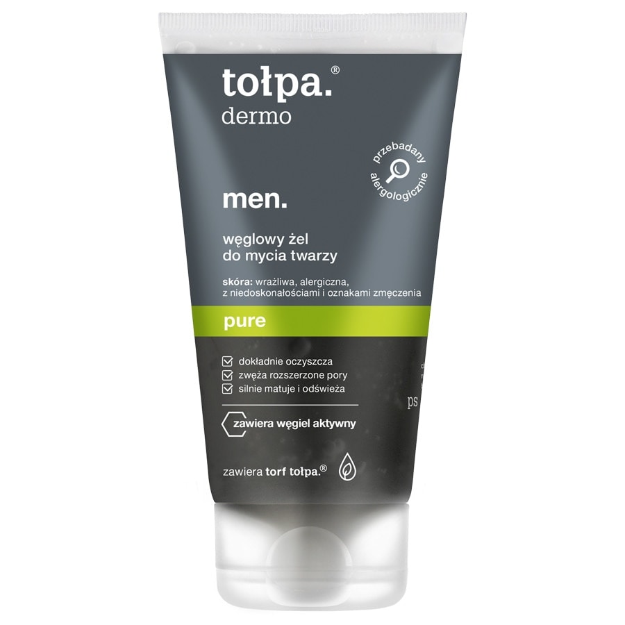 TORF CORPORATION Tołpa dermo men pure węglowy żel do mycia twarzy 150 ml