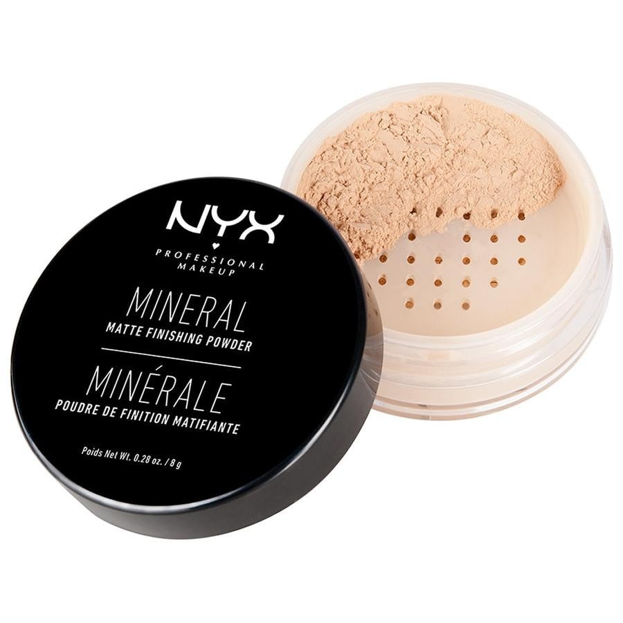 NYX MINERAL MATTE FINISHING POWDER - Puder mineralny - 01 - LIGHT/MEDIUM NYXMPMI