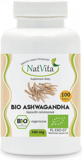 NatVita Ashwagandha Bio 360Mg 100 kaps.