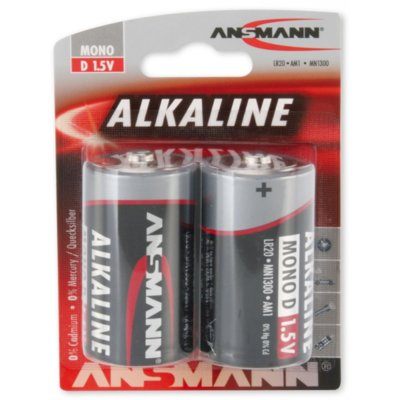 Ansmann 1x2 Alkaline Mono D LR 20 red-line 1514-0000