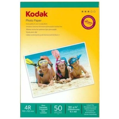 Kodak PAPIER FOTO 4R 180G 50 ARKUSZY Papier do drukarek 10x15cm 06932357408038 (5740-803)