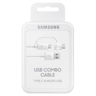 Samsung Combo Cable USB-C & micro USB biały (EP-DG930DWEGWW)
