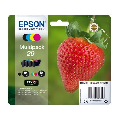 Epson oryginalny ink C13T29864012, T29, CMYK, 5,3/3x3,2ml, Expression Home XP-235,XP-332,XP-335,XP-432,XP-435 C13T29864012