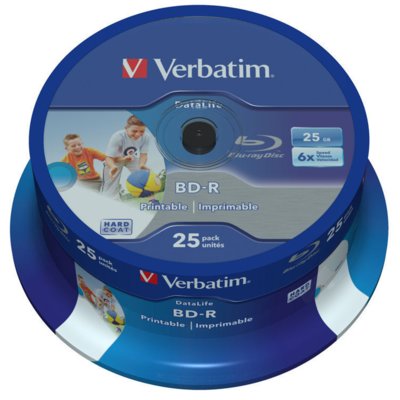 Verbatim 43811 BD-R nośniki danych, prędkość nagrywania: 6x, opakowanie 25 szt. (68222)