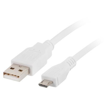 LANBERG LANBERG Kabel USB 2.0 micro AM-MBM5P 1M biały (CA-USBM-10CC-0010-W)