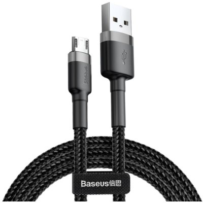 Baseus Kabel CAMKLF-AG1 (USB M - Micro USB M; 0,50m; kolor szary)