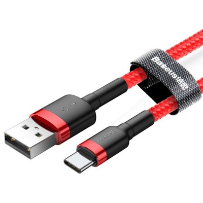 Baseus Kabel Cafule CATKLF-C09 USB 2.0 USB typu C 2m kolor czarno-czerwony