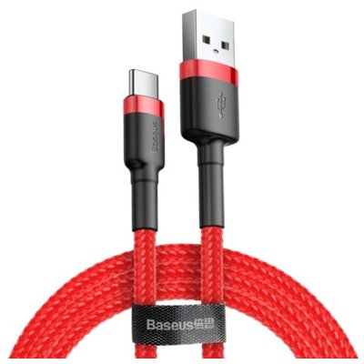 Baseus Kabel CALKLF-A09 (USB 2.0 M - USB typu C M; 0,50m; kolor czerwony) 2_231081