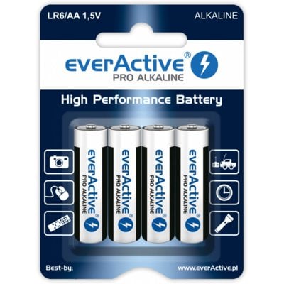 EverActive Pozostali Baterie alkaliczne LR6 AA Pro Alkaline - blister 4szt