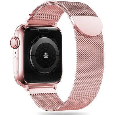 Pasek TECH-PROTECT MilaneseBand do Apple Watch 4/5/6/7/8/SE (38/40/41mm) Różowe Złoto