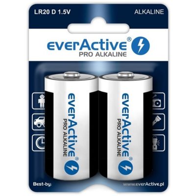 EverActive 2 x baterie alkaliczne Pro LR20 D blister EVLR20-PRO