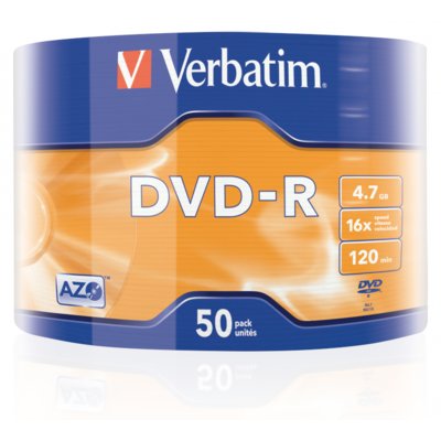 Verbatim 50 DVD-R 4.7GB 16x powierzchnia srebrna matowa 43788