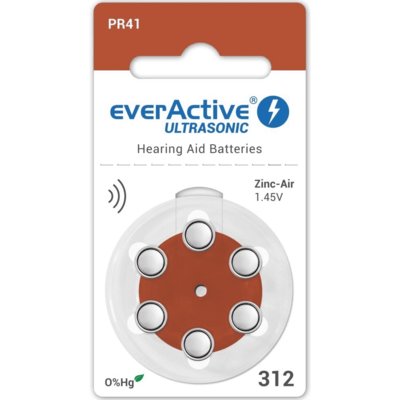 everActive 6 x baterie do aparatów słuchowych everActive ULTRASONIC 312 EVS12