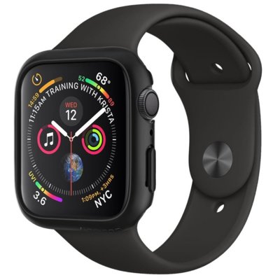 Spigen Thin Fit - Etui, nakładka na Apple Watch 4 (44mm) - Black SPN228BLK