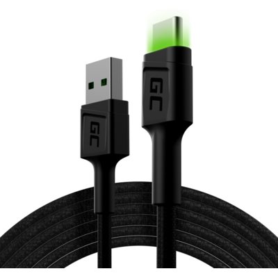 Green Cell Green Cell Ray USB USB-C 2m z zielonym podświetleniem LED