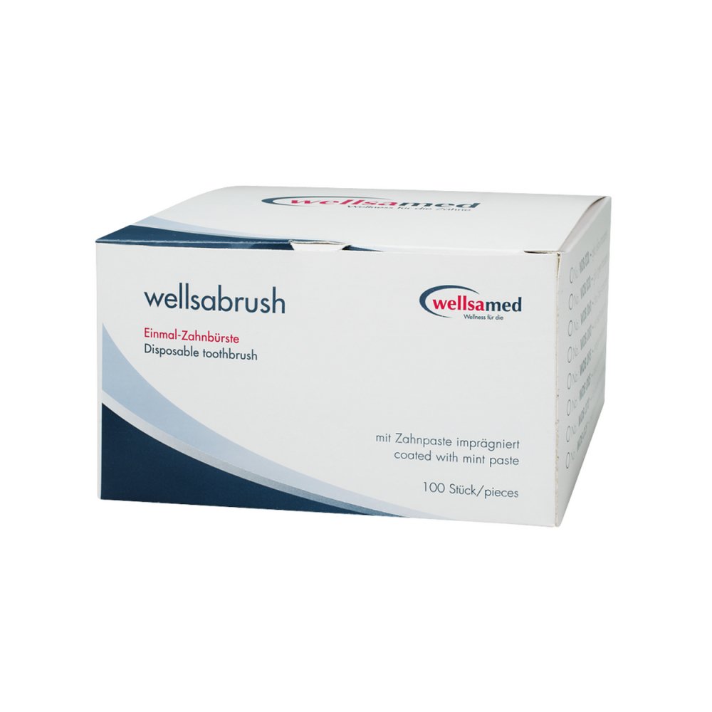 Wellsamed - Szczoteczka jednorazowa z pastą 100szt.