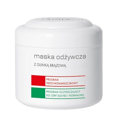 Ziaja Pro Pro maska odżywcza glinką brązową program przeciwzmarszczkowy i oczyszczający do cery suchej i normalnej 200ml