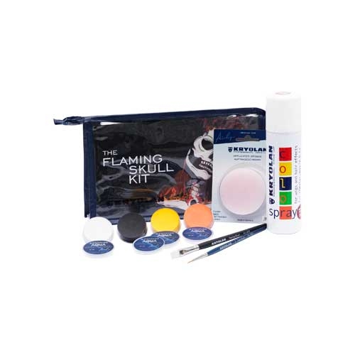 Kryolan Kryolan Flaming Skull Halloween Kit zestaw do charakteryzacji