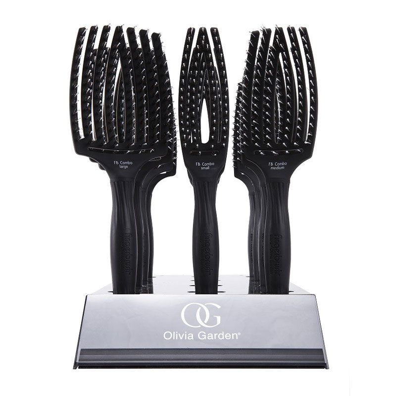 Olivia Garden Finger Brush zestaw szczotek włosie dzika display 12 szt Darmowa dostawa