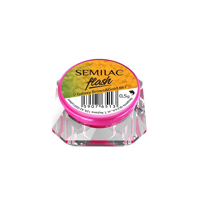 Semilac Semilac SemiFLASH Galaxy pyłek do paznokci Brown&Gold 667