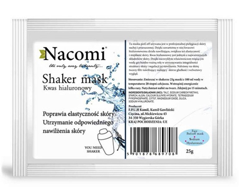 Nacomi Algowa maska do twarzy z kwasem hialuronowym - Shaker Mask Algowa maska do twarzy z kwasem hialuronowym - Shaker Mask