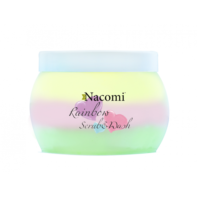 Nacomi rainbow scrub&wash tęczowa pianka-peeling do ciała 200ml