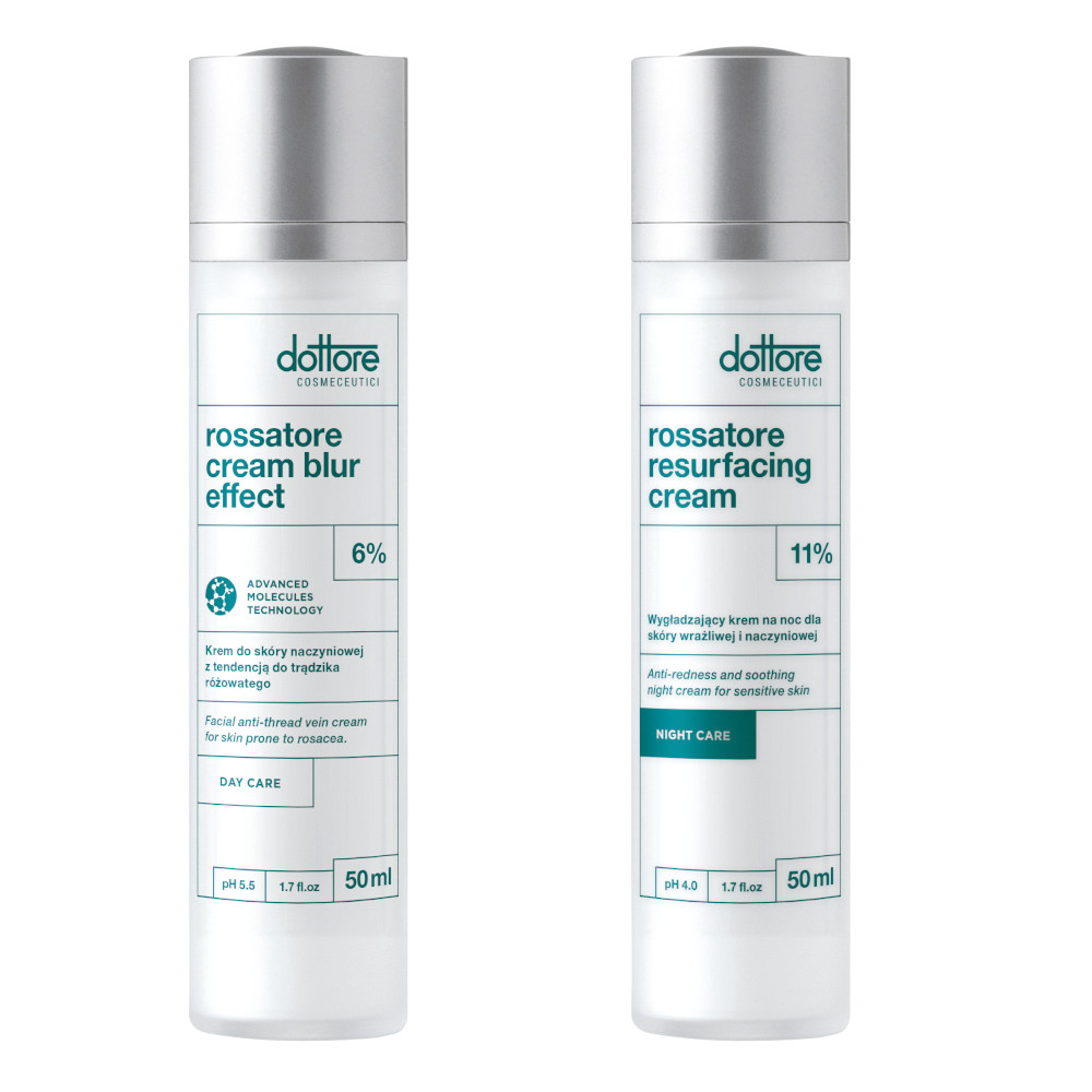 Dottore KURACJA WZMACNIAJĄCA 2019 Zestaw Rossatore Cream Blur Effect 50ml + Rossatore Resurfacing Cream 50ml