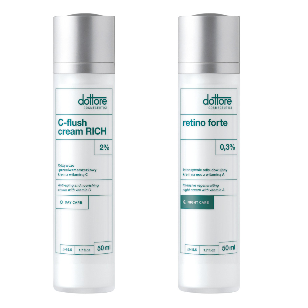Dottore KURACJA REGENERUJĄCA 2019 Zestaw Retino Forte 50ml + C-flush RICH 50ml