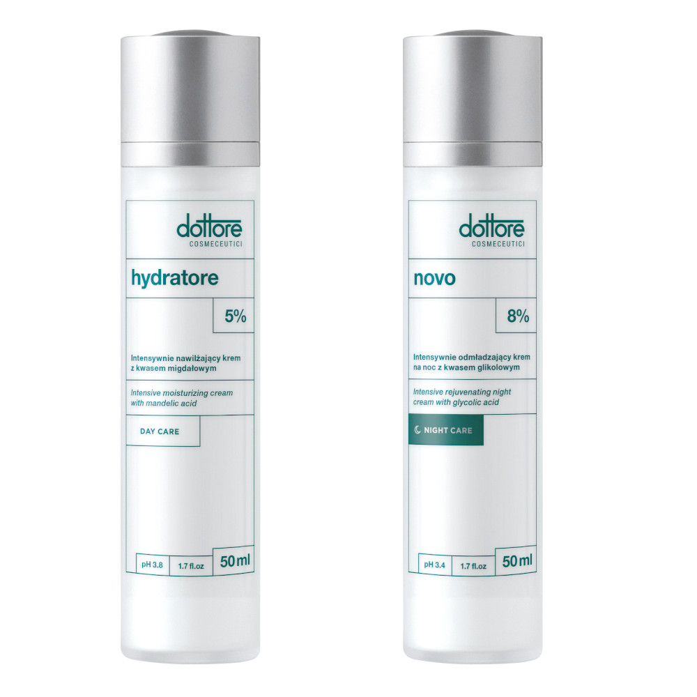 Dottore KURACJA NORMALIZUJĄCA 2019 Zestaw Hydratore 5% krem 50ml + Novo 8% krem na noc 50ml