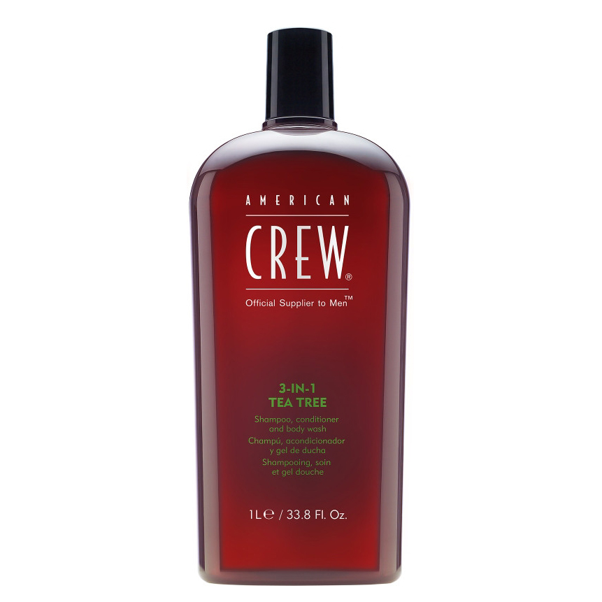 American Crew Tea Tree 3w1 szampon + odżywka + żel do kąpieli 1000ml