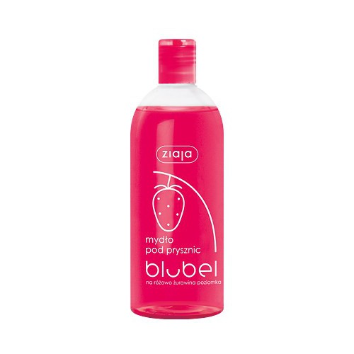 Ziaja Blubel mydło pod prysznic na różowo, żurawina i poziomka, 500ml