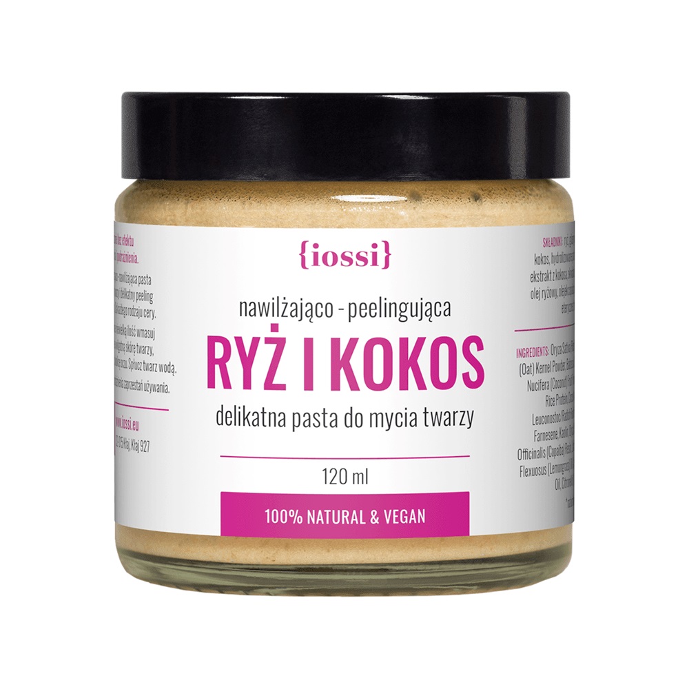 Iossi Ryż i Kokos peelingująca pasta do mycia twarzy 120ml