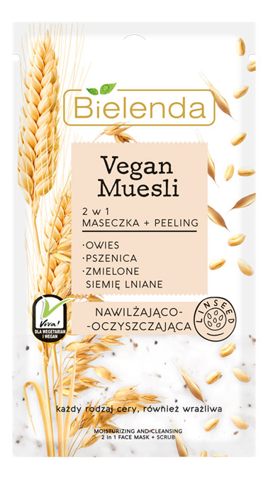 Bielenda Vegan Muesli 2w1 maseczka/peeling nawilżający 8g
