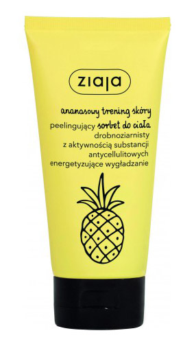 Ziaja Ananasowy Trening Skóry Peelingujący Sorbet Do Ciała Drobnoziarnisty Z Aktywnością Substancji Antycellulitowych Energetyzujące Wygładzenie 160ml