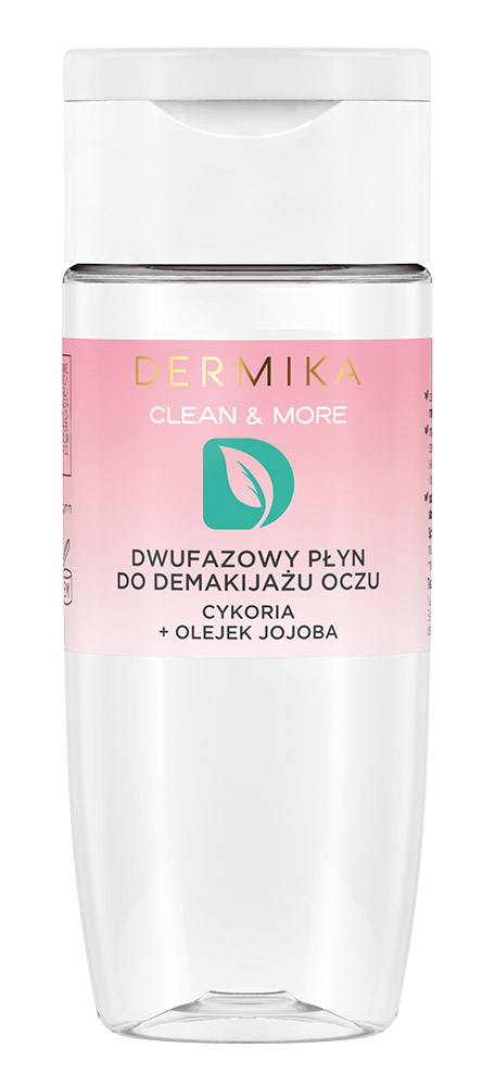 Dermika Clean & More dwufazowy płyn do demakijażu oczu Cykoria & Olejek Jojoba 125ml